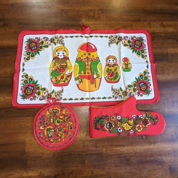 Matryoshka Grand Style Brightly Colored Kitchen Set - Picture 2 of 13
